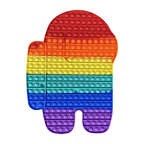 Dalang Super Jumbo Push Pop Fidget Toy, Big Rainbow 256 Bubbles Giant Pop Popular Stress Relieving Fidget Toy Game for Kids Adult (Amongs US 17 Inch A) Dalang Super Jumbo Push Pop Fidget Toy, Big Rainbow 256 Bubbles Giant Pop Popular Stress Relieving Fidget Toy Game for Kids Adult (Amongs US 17 Inch A)