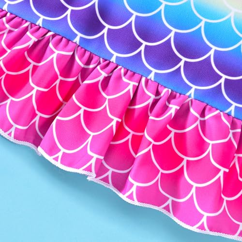 Image of Baby Swimsuit Girl Two Piece Bathing Suit Toddler Girls Summer Beach Ruffle Tankini Swimwear 1-7Y