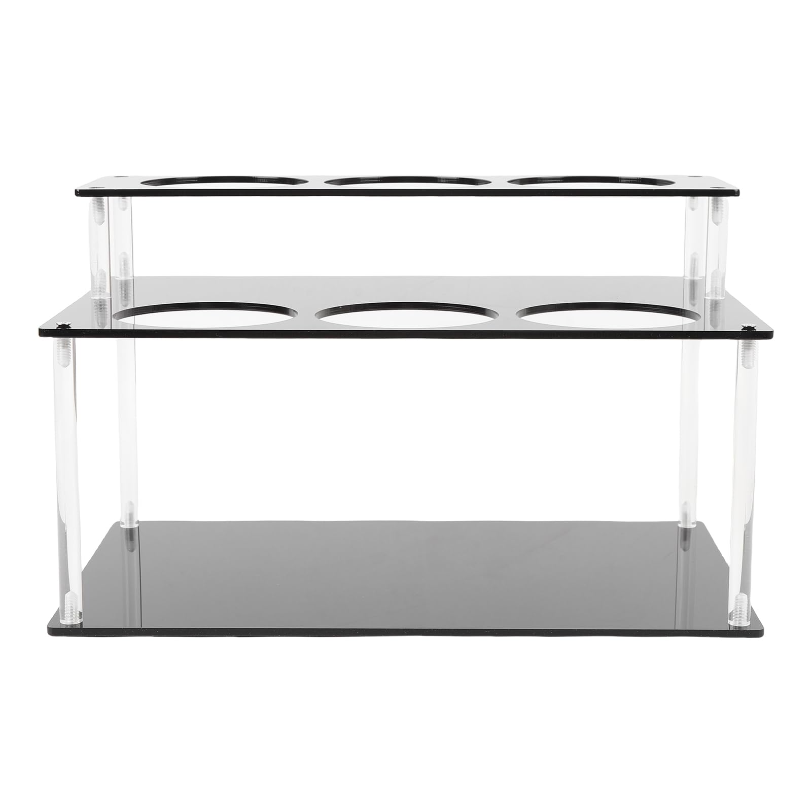 Espositore a 2 ripiani in acrilico efficiente per caffè e sciroppo per condimenti espositore per casa ristorante 32 x 19,1 x 18 cm