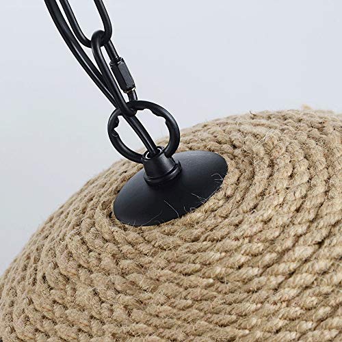 Suspension de chanvre métallique vintage en fer forgé durable lustre E27 de qualité