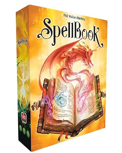 Juego de mesa Spellbook,Juego de fantasía mágica,Juego de estrategia temático de magos,Divertido juego familiar para niños y adultos,Tiempo promedio de juego de 45 minutos,Fabricado por Space Cowboys | Ya disponible en tu tienda friki favorita! En mundofriki.es!