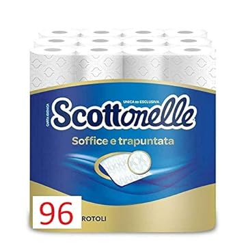 Scottonelle Carta Igienica Soffice e Trapuntata, Confezione da 96 Rotoli