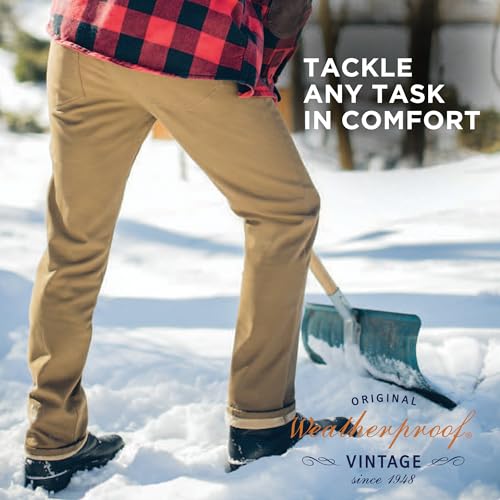 Weatherproof Vintage Fleece Lined Pants - Men's Regular Fit Fleeced Lined Canvas Pants for Mens4