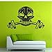 Produktbild Schädel Silhouette Wandaufkleber Wohnkultur Vinyl Wandmalereien Schädel Gewicht Fitness Mit Hantel Poster wohnkultur 80x48cm