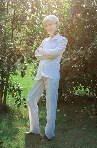 ROLECOS Fantasia de Norman Cosplay The Promised Neverland traje camisa branca uniforme de calça P CC