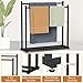 Honiter Towel Racks for Bathroom, 2 Tiers Wider Towel Drying Rack Outdoor, Free Standing Towel Rack, Pool Towel Blanket Stand and Display Rack for Oversized Bath Towels, Black