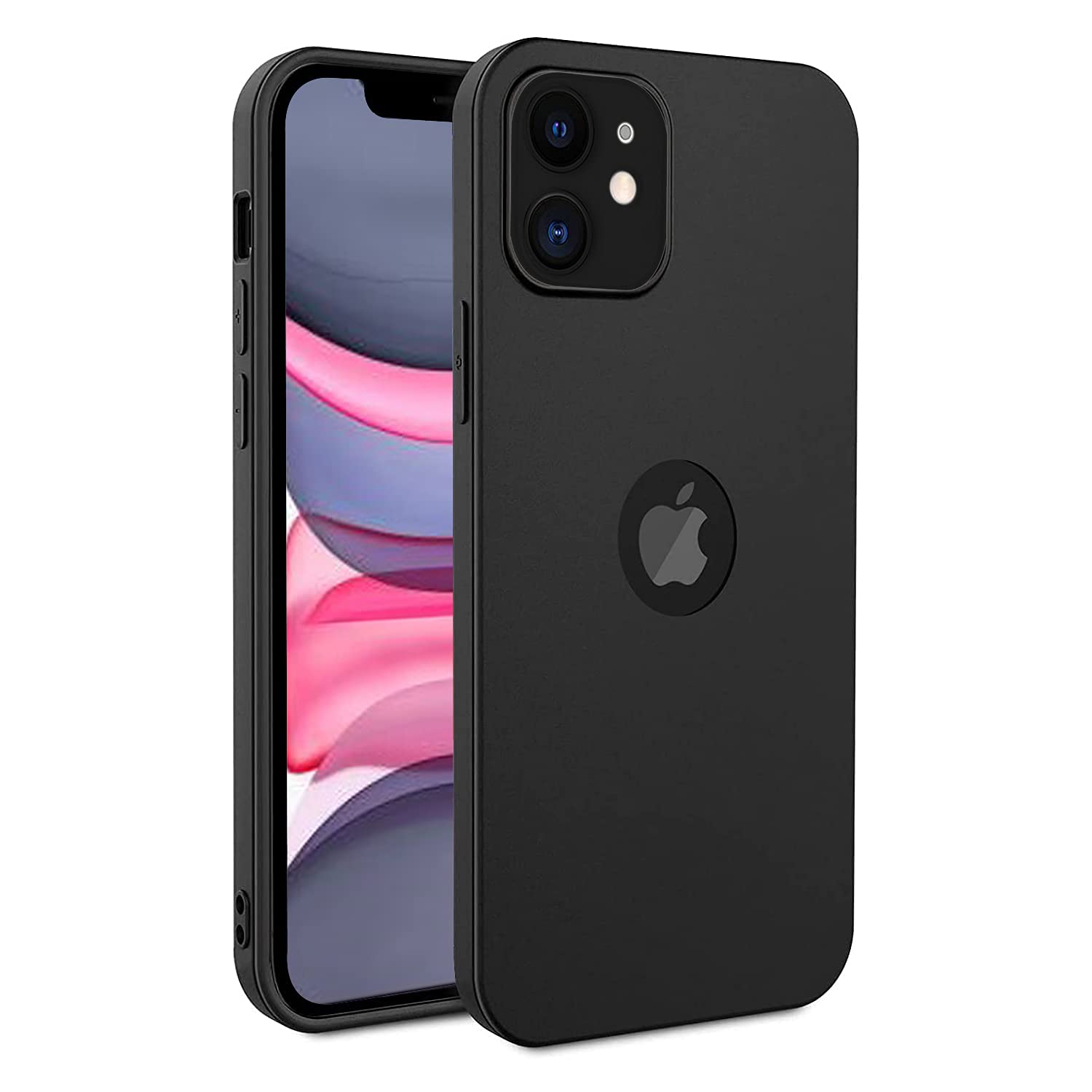 CROMBIE Soft Silicone Case Cover for iPhone 11 | Protective Sleek Profile | 360 Degree Camera Protection Bump Back Case Cover for iPhone 11 (Black)
