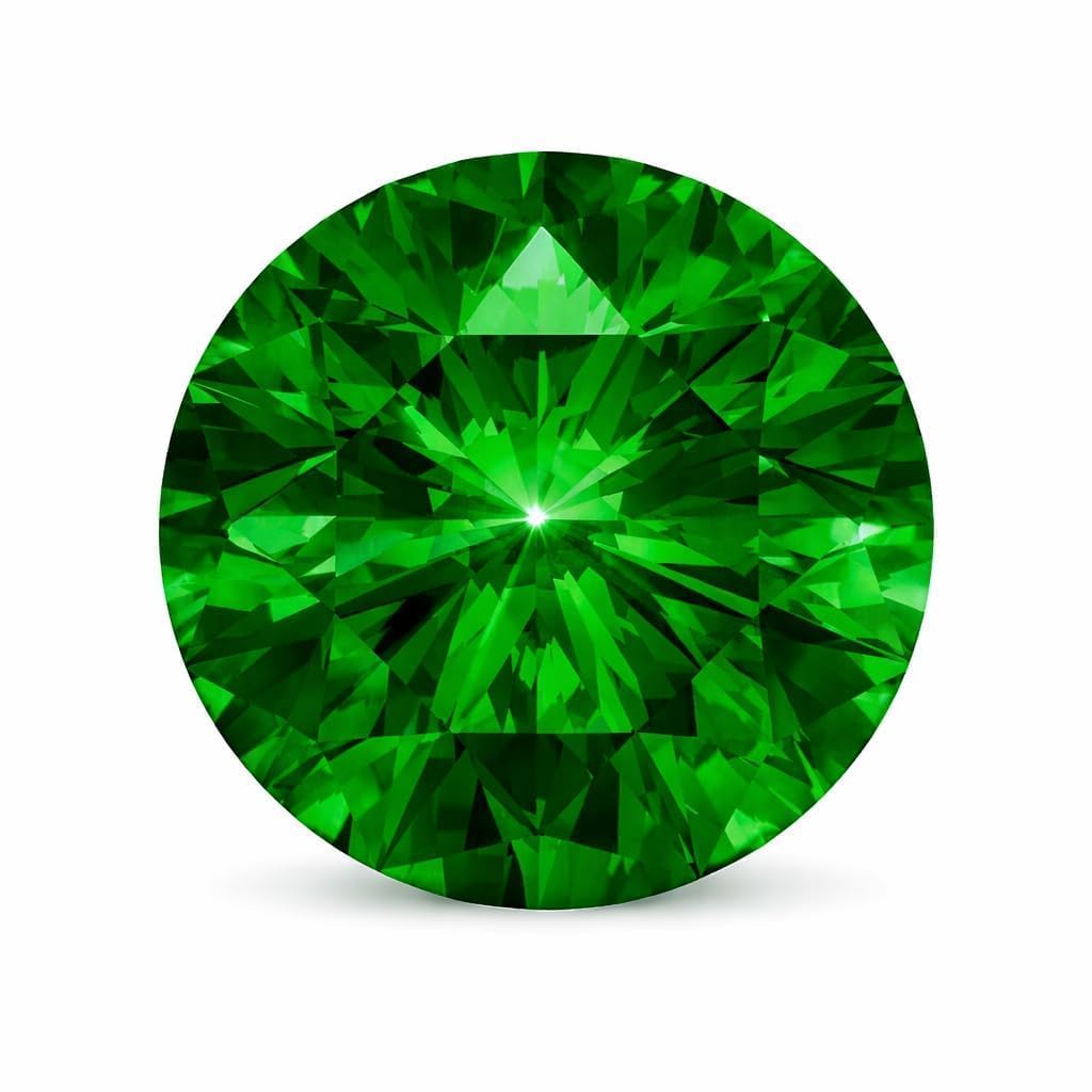 0,5–4 Karat Laborgezüchteter Smaragd Loser Edelstein, Rundschliff, VVS Klarheit, Grüner Stein für Ring, Anhänger, Ohrringe, Schmuckherstellung und Geschenk