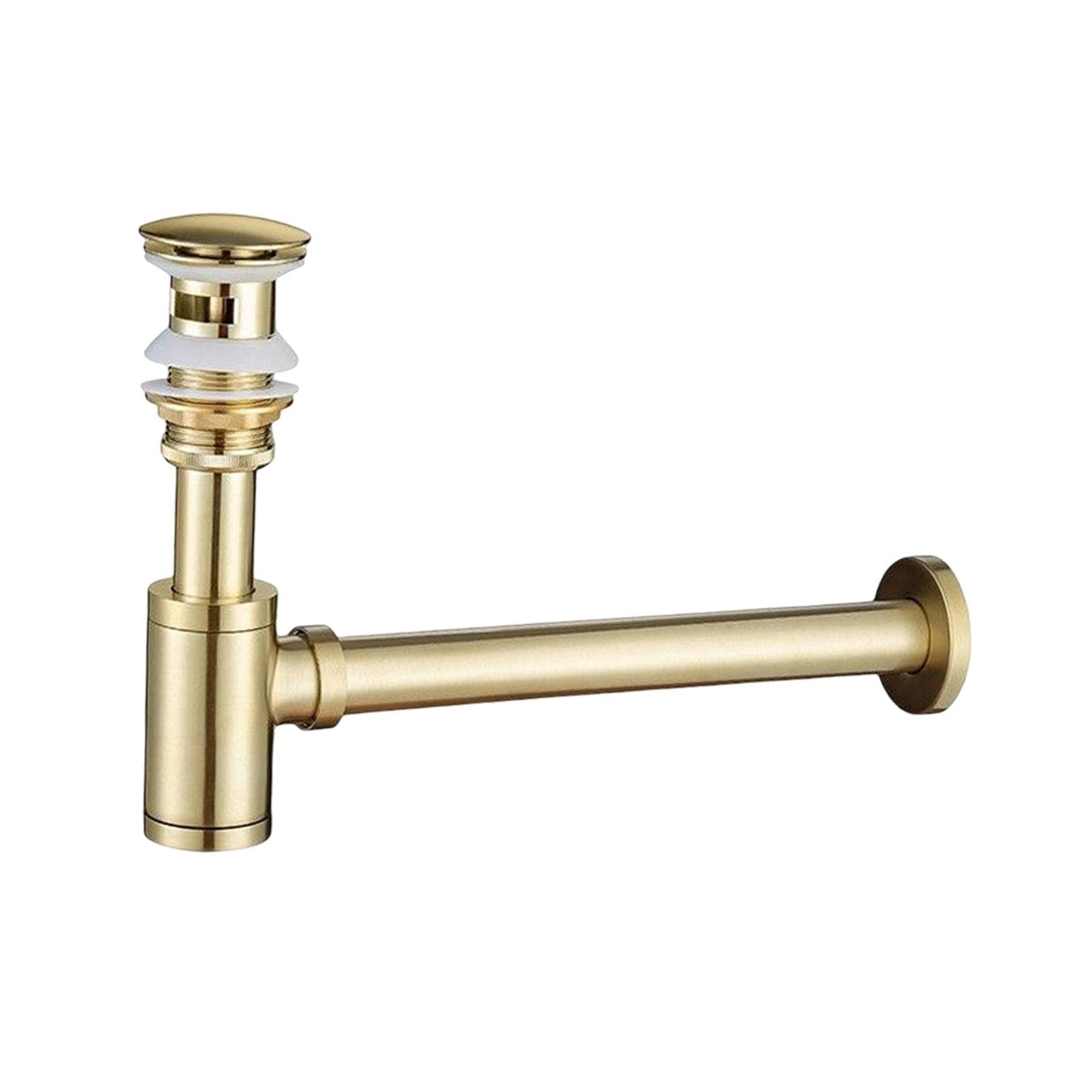 Basin Flaschensiphon Waschbecken Ablauf Messing Anti Blockierung Geruchsverschluß unter Dem Waschbecken Dichte Verbindung für Badezimmer Haushaltsnutz, Gold