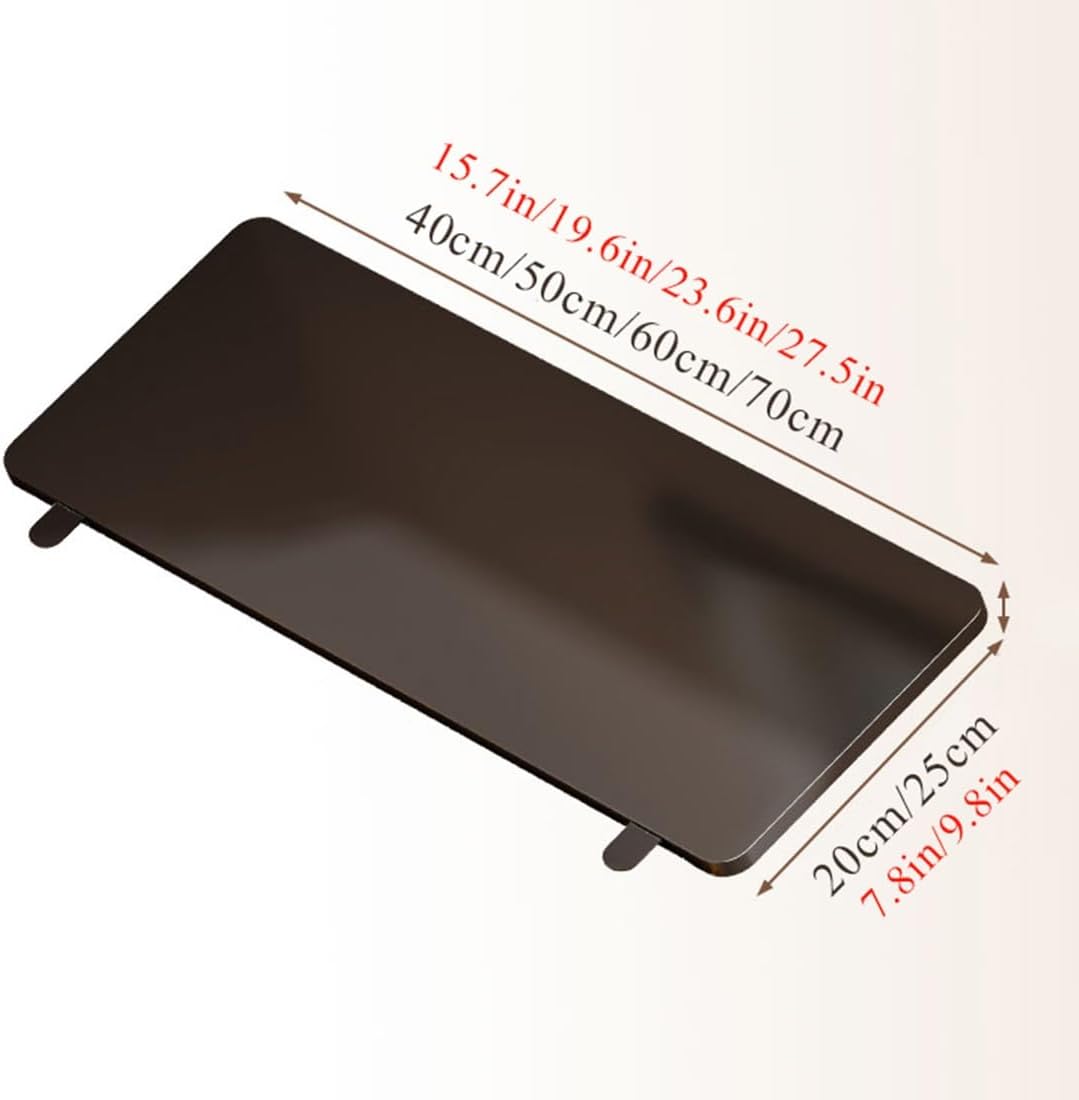 壁掛けデスク用折りたたみキーボードトレイ - 拡張可能なライティング面、多機能アームレストと棚、省スペースのフローティングデスク拡張