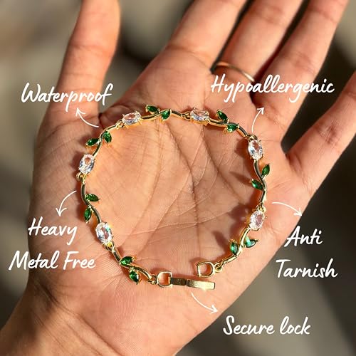 Image of Pixies Anti Tarnish Tulip Bracelet for Women Stylish | Hypoallergenic and Waterproof | Coquette and aesthetic accessories for girls | Ideal for gifting on special occasions | Comes in a gift box