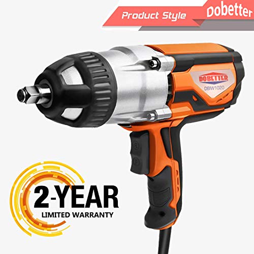 Dobetter Electric Impact Wrench 1/2 Inch Corded Impact Gun with Tool Case 8.5 Amp 480 N.m Max Torque -DBIW1020
