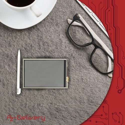 AZDelivery 3x RPi Touch Display HAT 3,5" – ekran dotykowy o rozdzielczości 480 x 320, rezystancyjny ekran dotykowy, kompatybilny z Raspberry Pi 3B+, 3B, 4 i RPi 5