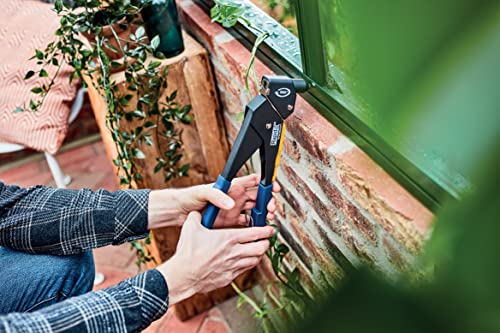 Rapid Blindnietzange RP60 Multi, Nietzange mit 360° drehbarem Kopf, Universal mundstück und integriertem Messsystem, für ALU Niete von 3,2 - 4,8 mm