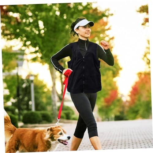 MERRYHAPY Hundetrainer Weste aus Atmungsaktivem Polyestergewebe mit Multifunktionalen Taschen für Outdoor Hundetraining Leichte Trainerkleidung für Hundebesitzer
