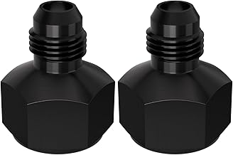 APIELE 8AN Female to 6AN Male Flare Aluminum Black Reducer Adapter (AN8-AN6-2PCS)