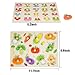 ThinkMax 4 Pcs Wooden Peg Puzzles for Toddlers 3 Years Old, Kids Knob Puzzles Set -Numbers, Animals Vegetable, and Vehicles Learning Puzzles