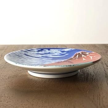 Amazon.co.jp: 九谷焼 葛飾北斎 浮世絵 波 赤富士 豆皿 : ホーム＆キッチン