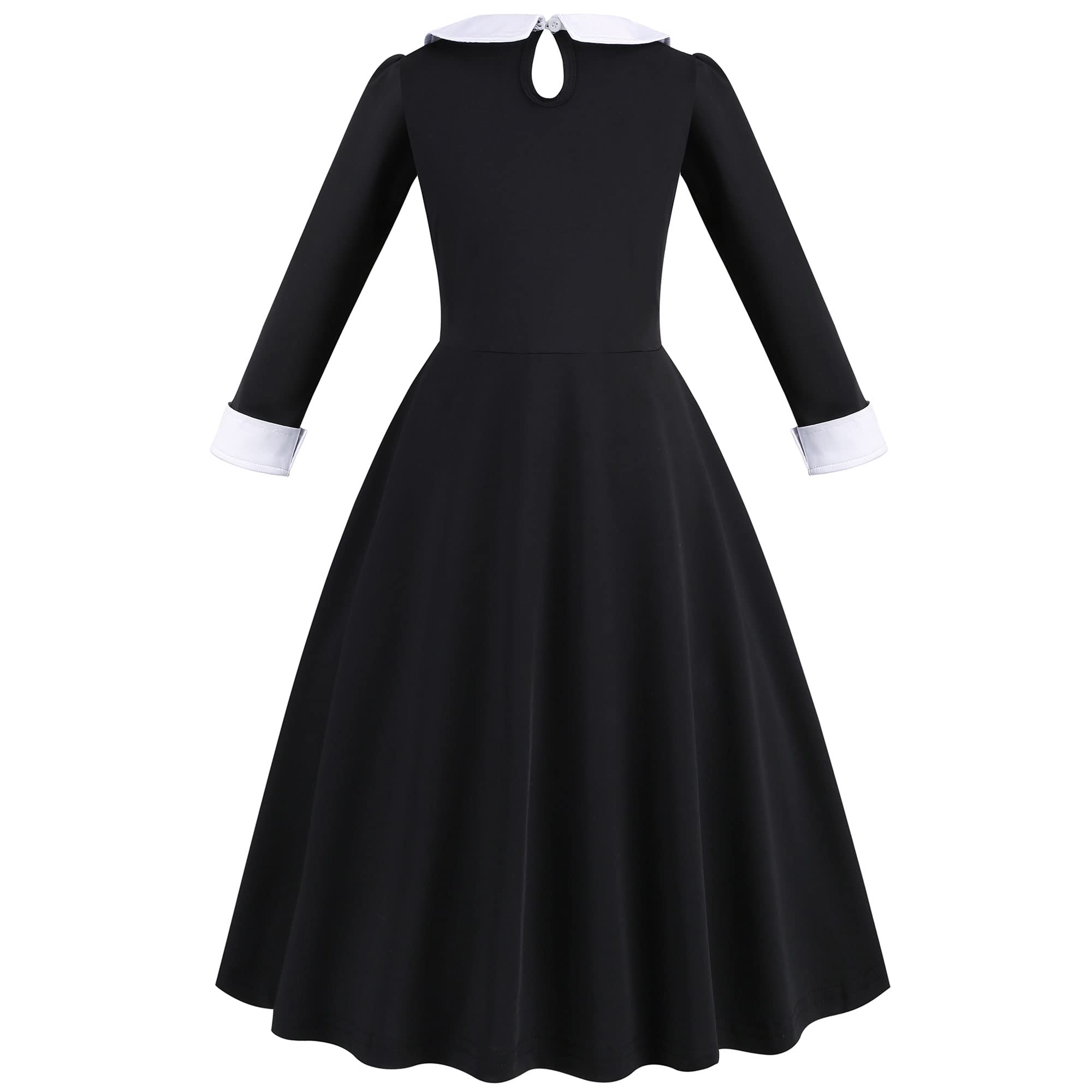 Beejirm Wednessday Costume Black Costume Girls Dress For Kids Black Costumes Carnival Costumes Girls Party Dresses 4-13 Years - Image 3