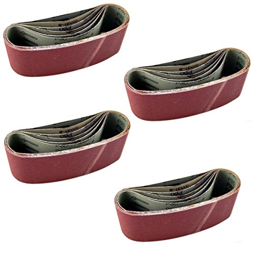 Preisvergleich Produktbild 24 x Bandschleifpapier 75 x 480 mm Hochleistungs Schleifpapier Bandschleifer Schleifband