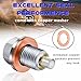 M12 x 1.5 Magnetic Oil Drain Plug, Stainless Steel Oil Pan Drain Plug, with Copper Oil Drain Plug Gasket, Oil Pan Drain Plug for Oil Change, Automotive Replacement Engine Oil Drain Plugs by KeeRoarin