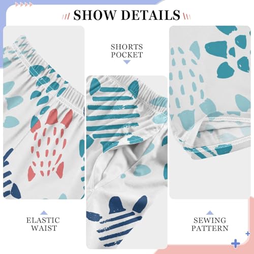 Boys' Pants Abstract Colorful Shape Turtle Long Bottoms Jogger Pants Elastic Waist Trousers with Pockets S-XL4