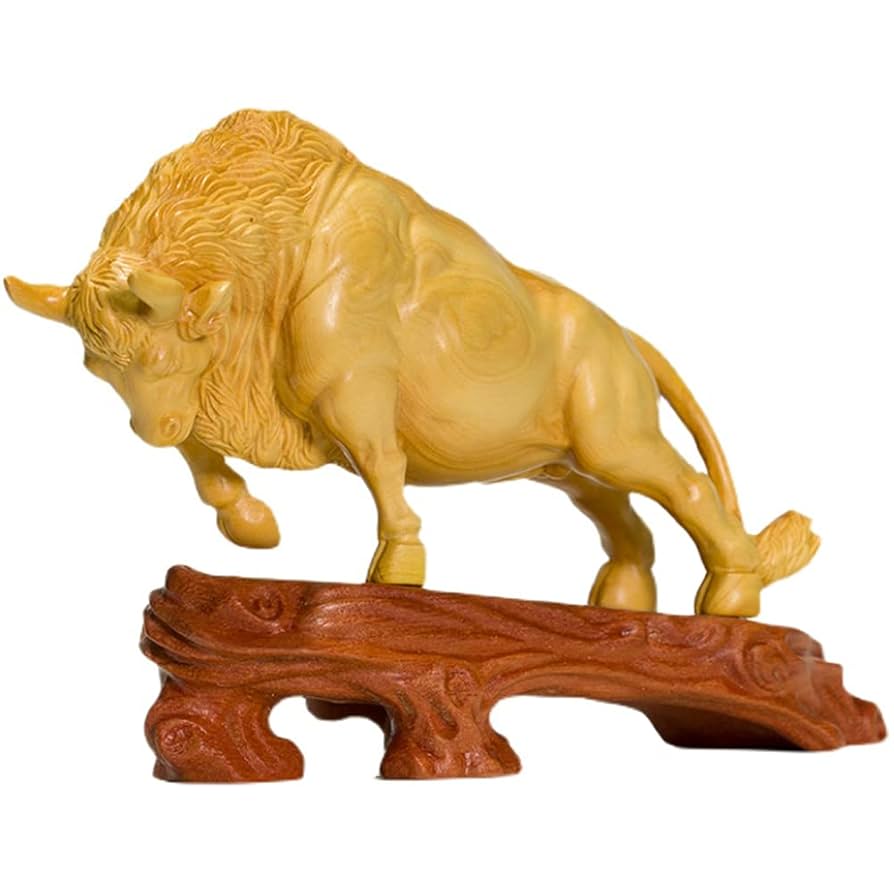 木彫りの牛 木彫りの牛