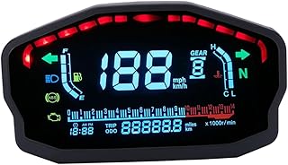 Wakauto Velocímetro De Motocicleta Velocímetro De Bicicleta Suja Motor Computador Display Lcd Odômetro Medidor De Odômetro De Computador De Motocicleta Velocímetro Digital Para Bicicleta