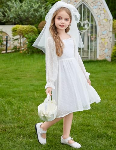 Image of Arshiner Girl Tulle Dress Winter Long Sleeve Teen Girls Party Casual Dresses 5-14Y