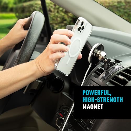 Image of Nite Ize Steelie Orbiter Plus Vent Kit - Magnetic Phone Holder for Car Ventilation - Sturdy Phone Accessories for Car - Compatible Apple MagSafe iPhones and Accessories