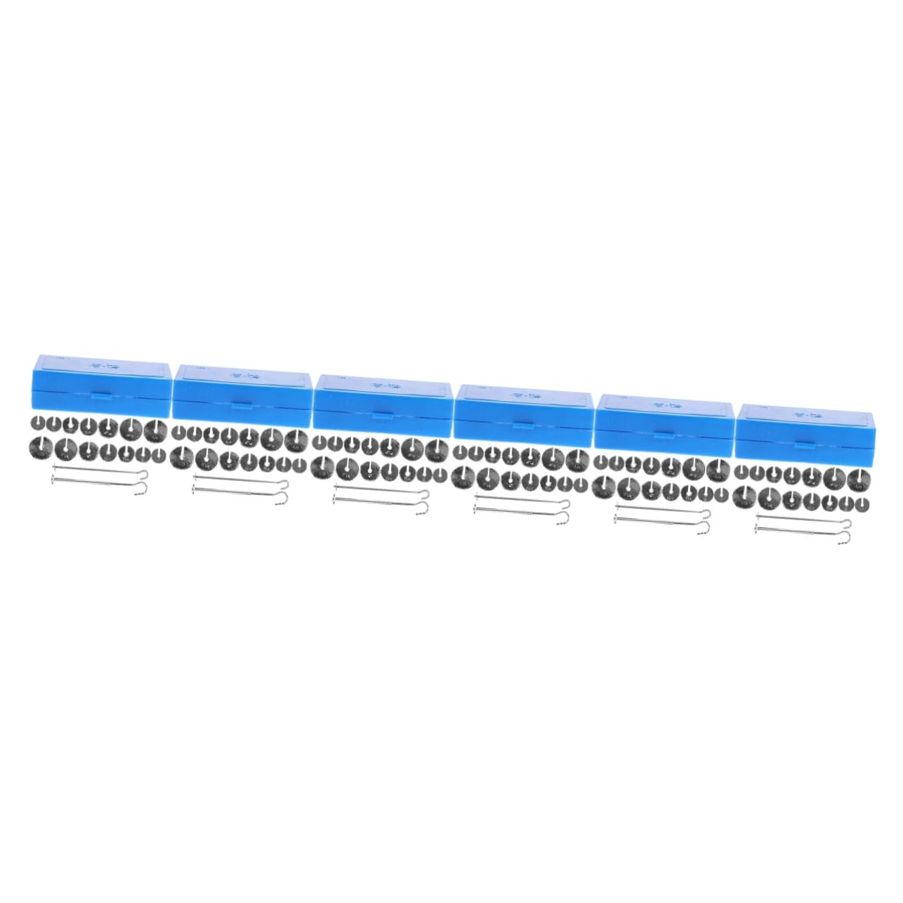 TOPBATHY 6 Ensembles Poids à De Laboratoire Avec Support Poids Fendus Grammes Poids Fendu Avec Cintres Poids à Fentes De Laboratoire Étalonnage Fendue Avec Suspension Acier
