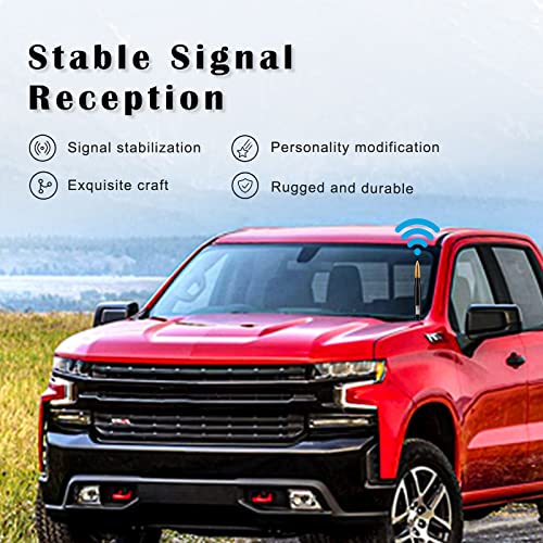 Antena de mástil de aluminio dorado para personalización de Chevy Silverado 5