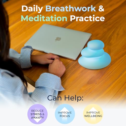 Image of Mindsight 'Breathing Buddha' Guided Visual Meditation | 3 Modes to Slow Your Breathing & Calm Your Mind | Stress & Anxiety Relief | Wellness Gift | Adults, Kids, Classrooms | USB Rechargeable