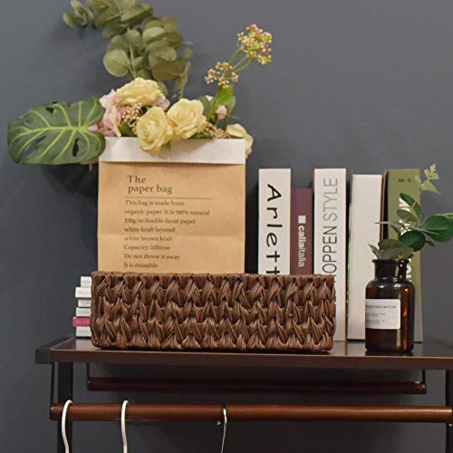 Granny Says Wicker Baskets For Organizing, Nesting Storage Baskets For Shelves, 1 Large Woven Basket And 2 Small Storage Baskets Waterproof, Brown, 3-Pack #TOP3