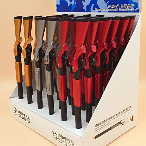 3 bolígrafos gel con forma de pistola para oficina miniatura 5
