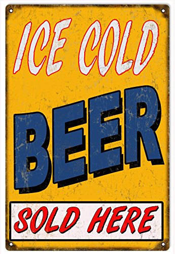 Amazon.com: Victory Vintage Signs Ice Cold Beer Sold Here Bar and