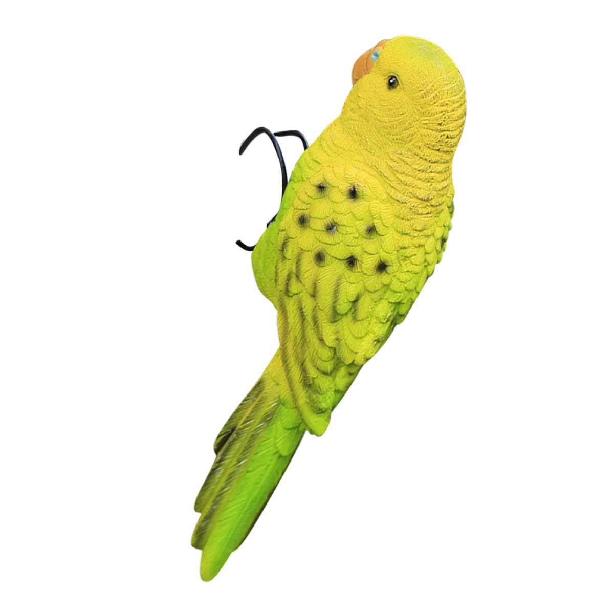 Statue perroquet en résine jaune décoration jardin intérieur oiseau