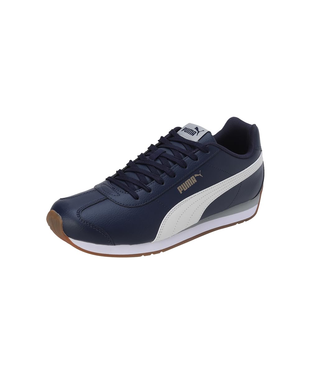 Puma Unisex-Adult Turin 3 Navy-Vapor Gray-Cool Mid Gray-Gold Sneaker - 9 UK (38303716) (B0CQRC5ZP2) Amazon Price History, Amazon Price Tracker