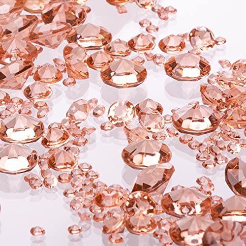 Luxury Rose Gold Diamond Party & Wedding Decorations: Sparkling Acrylic Rhinestone Table Confetti Scatter Gems, Vase Filler & Centerpiece Party Decorations #TOP7