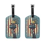 torchlight 2 key Marke: XiangHeFu Kofferanhänger für Gepäck Koffer 2 STÜCKE United States History Torchlight Leder Reisetasche Adressetiketten