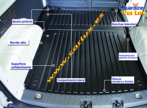 Car Lux AR14394 - Tappeto Vasca Cubeta Protettivo per Coprire Bagagliaio Zona di Carico per Fiat Doblo II 2 Furgoneta Furgone Dal 2010-