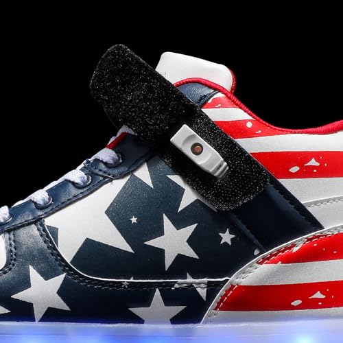 Image of JEVRITE Unisex LED Light Up High Top Sneakers - USB Charging for Women & Men - Couples Shoes
