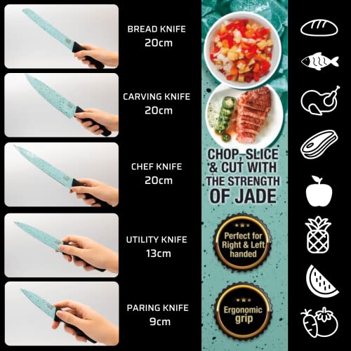 Juego-de-Cuchillos-y-Soporte-Acrilico-STARLYF-Jade-Pan-Set-de-Cuchillos-de-acero-inoxidable-Muy-Afilados-Ideal-Fruta-Verdura-Queso-Carne-Pescado