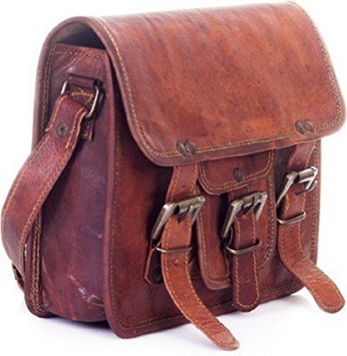 Bolso bandolera hecho a mano (marrón rosa), marrón rosa, vintage, Marrón rosa
