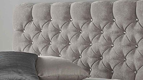 mm08enn BEDWORTH DIAMONTE HEADBOARD IN CHENILLE FABRIC (3ft single, charcol)