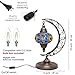Asylove Turkish Moon Lamp, Mosaic Moroccan Table Lighting, Standing Turkish Lamp, Decor Home Floor Lighting Accessory, Total Dim. 7.5 x 11 x 18 inches (Blue)