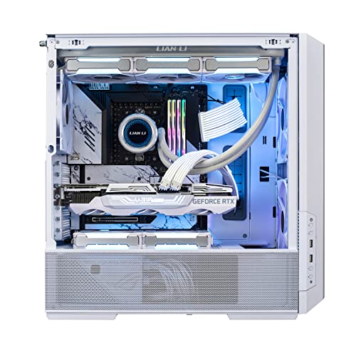 Image of LIAN LI LANCOOL 216 E-ATX PC Case, Airflow Focus RGB Gaming Computer Case with All-Around Mesh Panels, 2x160mm & 1x140mm PWM Fans Pre-Installed and Innovative Rear PCIe Fan Bracket Chassis (White)
