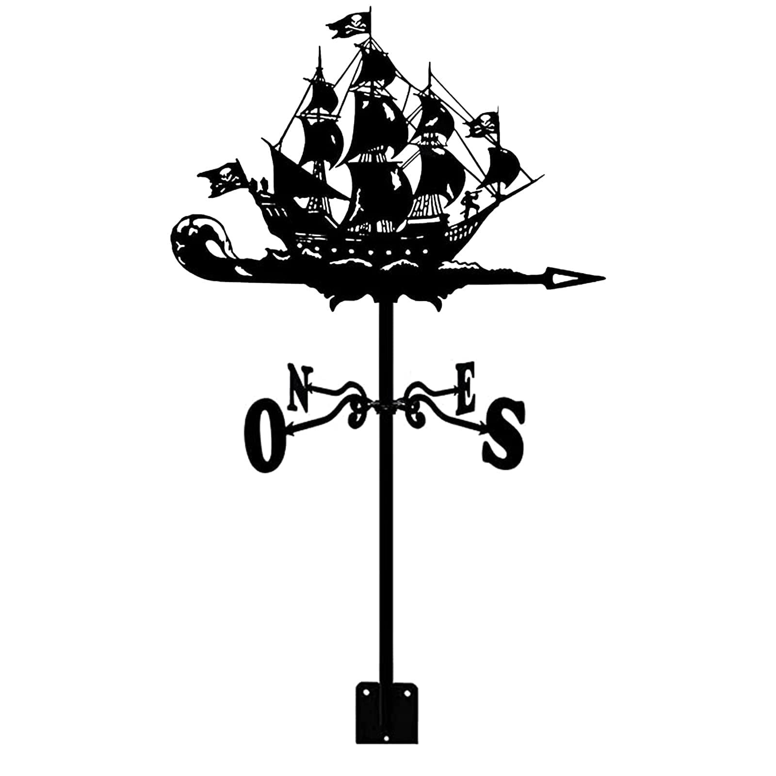 WIQUYBML Garden Weather Vanes Wind Vane with Coating Direction Indicator Weathercock Stainless Steel for Patio Yard Ornament