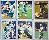 Dallas Cowboys Emmitt Smith, Troy Aikman, Michael Irvin, Jay Novacek, Charles Haley, Tom Landry Football Cards in Protective Cases Vintage NFL Trading Cards Collection,