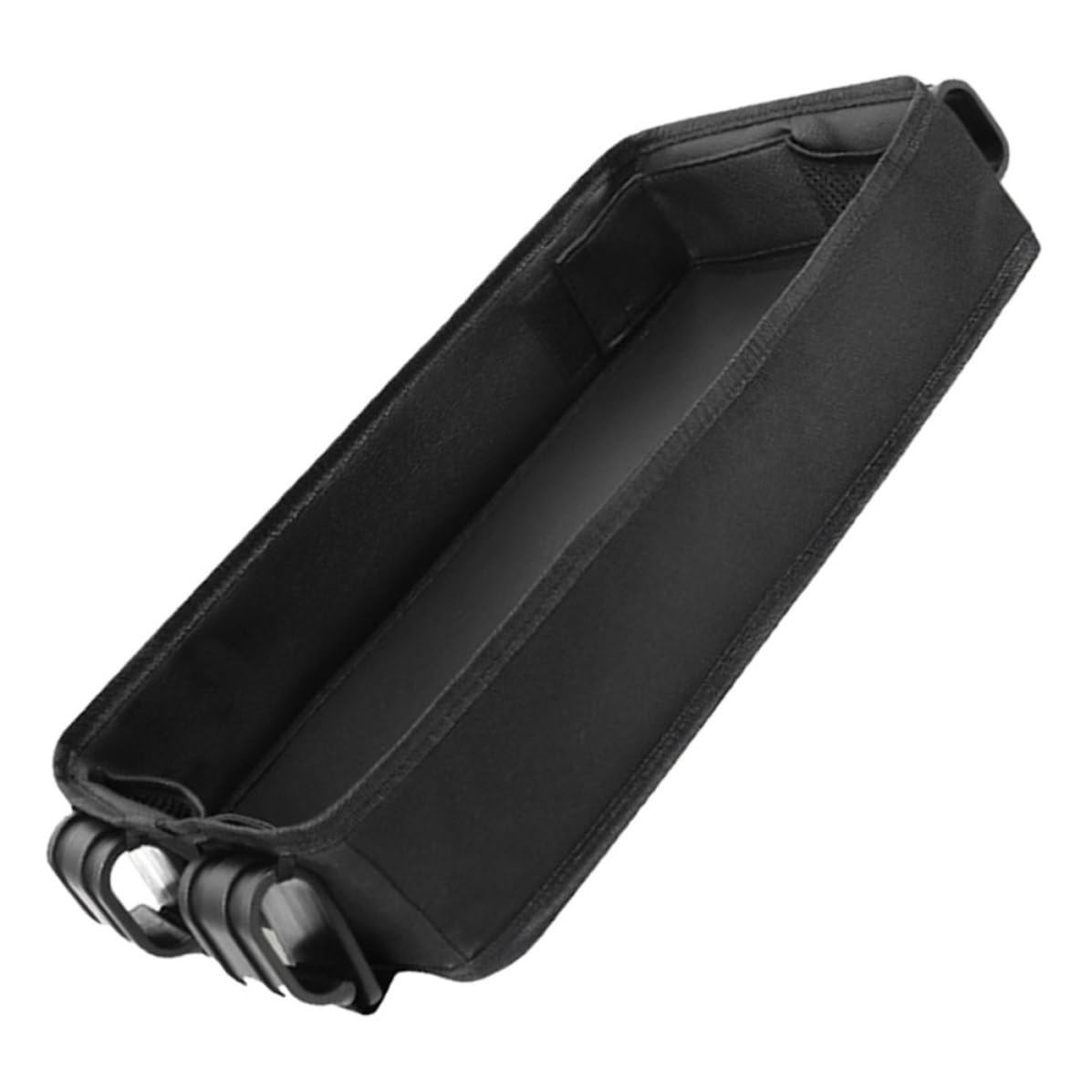 Bandeja para Cochecito de Ñiño Portavasos y Clip Resistente, Material de Lona Negro, Accesorio Adecuado para Paseos y Viajes Pequeños